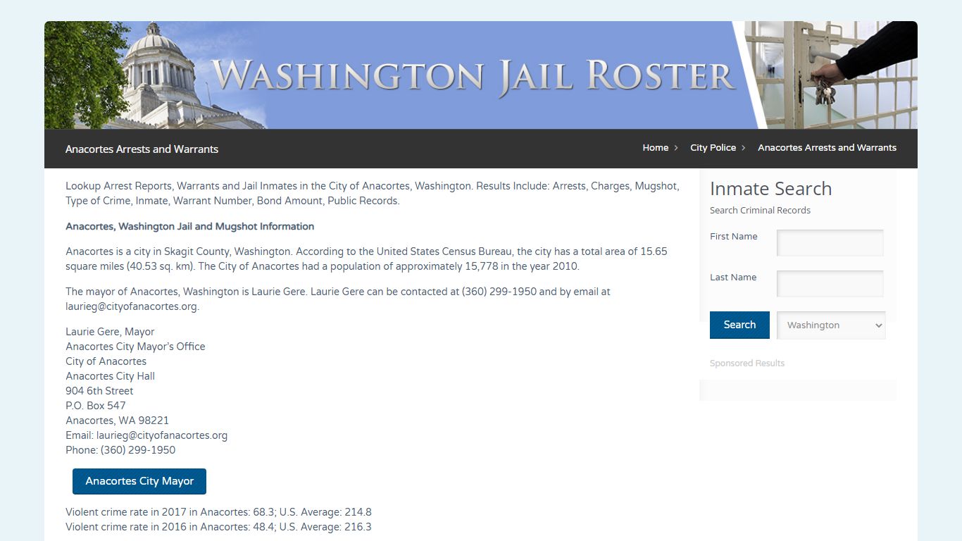 Anacortes Arrests and Warrants | Jail Roster Search