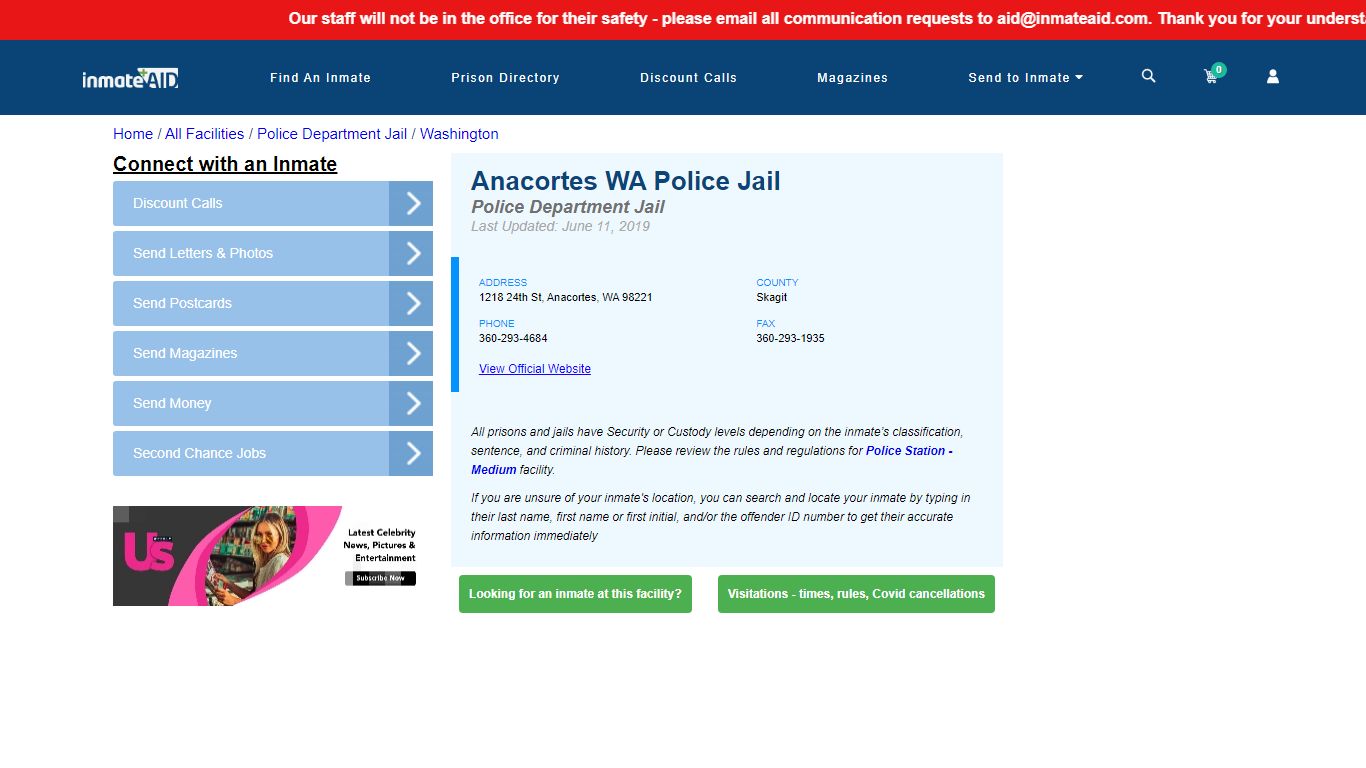 Anacortes WA Police Jail & Inmate Search - Anacortes, WA